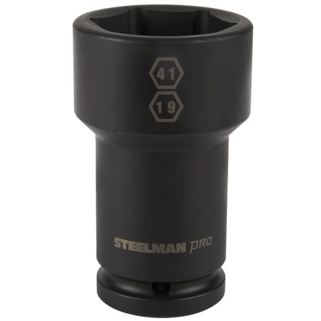 STEELMAN 3/4" Drive Budd Wheel 41mm 6-Point Hex and 19mm 4-Point Square Combo Impact Socket 79329